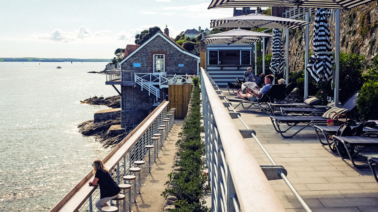 Balcony view at Hotel Tresanton