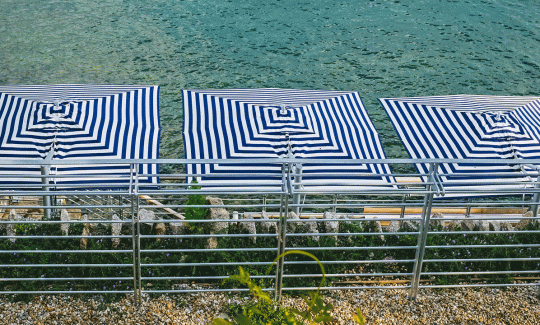 Tresanton Beach Club umbrellas