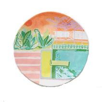 Anthropologie dinner plate | Beach Tomato