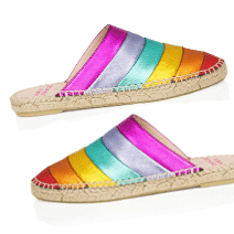 Air & Grace rainbow mules | Beach Tomato